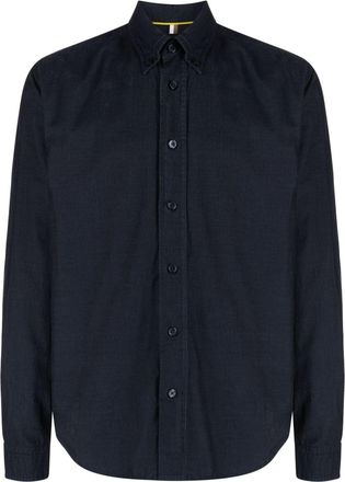 BOSS long-sleeve cotton corduroy shirt - men - Cotton - S - Blue