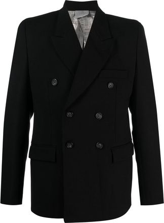 VTMNTS double-breasted wool blazer - men - Virgin Wool/Elastane/Viscose - S - Black
