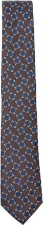 Giorgio Armani Cravatta con motivo geometrico - Marrone