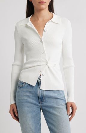 Pistola Denim Kealy Rib Cardigan in Ivory at Nordstrom, Size X-Small