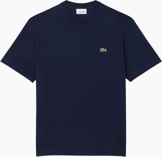 Lacoste Mens Lacoste Mens T Shirts TH7318 Classic Fit Crew Neck Short Sleeve Summer Tee - Navy - Size: 40
