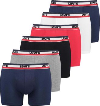 Levi's Sprtswr Logo Boxer Brief Org Co 6P Ecom Boxershorts