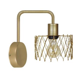 Tosel Aplique de pared metal Alt.22cm dorado ;Pantalla: multicolor