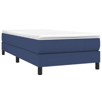 vidaXL Estructura De Cama Con Somier Tela Azul 90x200 Cm Vidaxl