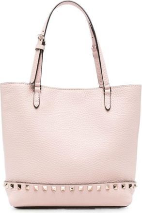 Valentino Garavani Light Pink Rockstud Small Tote