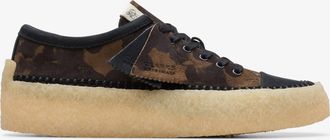 Clarks Mens Caravan Low Black/Khaki Floral Trainers - Size UK 6.5