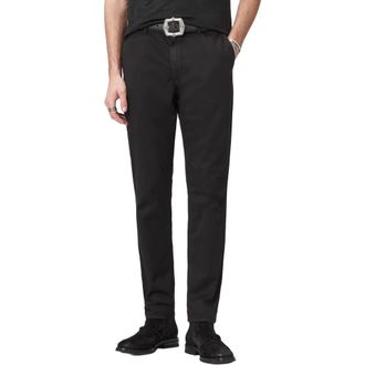 John Varvatos Lenny Slim Fit Chino Pants in Black at Nordstrom, Size 28