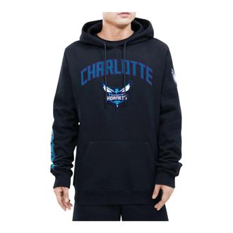 Pro Standard Pro Standard NBA Charlotte Hornets Stacked Logo Pullover Hoodie in Black Men
