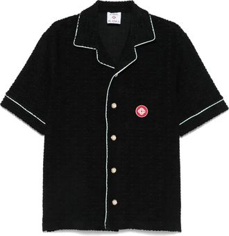 Casablanca Camicia in cotone con colletto alla francese - Nero