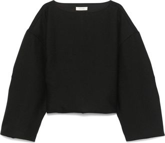 Entire studios Boat Neck Jumper Black Wool