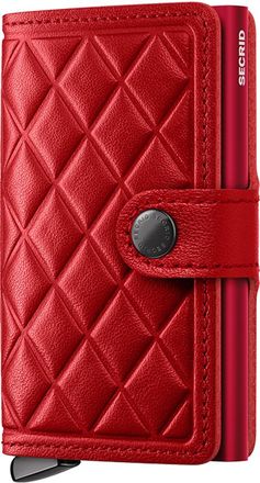 Secrid Premium Miniwallet+ Emboss Diamond in Red at Nordstrom