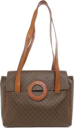 Celine Macadam Brown Pvc Tote Bag (Pre-Owned)