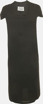 Maison Margiela Maison Martin Margiela Black Crepe V-Neck Short Dress
