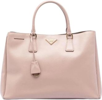 Prada Pre-owned Tote Bags, female, Beige, Size: ONE SIZE Pre-owned Leather Tote Bag