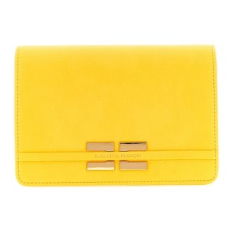 Elisabetta Franchi Tassen, Dames, Geel, ONE Size, Leer, Crossbody Bag