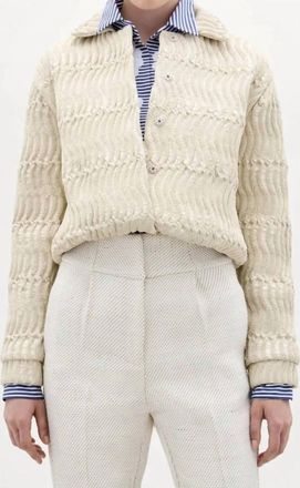 Silvia Tcherassi Jaiden Textured Jacket In Cream