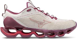 Mizuno Womens Wave Prophecy 13 - Running Shoes White Sand/Azalea Size 10.0