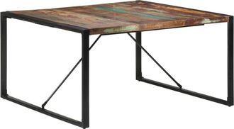 vidaXL Tavolo da Pranzo 140x140x75 cm in Legno Massello di Recupero - Vidaxl
