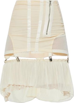 Charlotte Knowles Minigonna Uma con inserti - Toni neutri