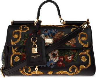 Dolce & Gabbana Bolso de Piel My Sicily - Bags - Mujer - Marr&oacute;n - ONE SIZE