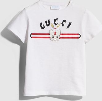 Gucci Kids - Cotton T-shirt With Print, Size 10 years, White