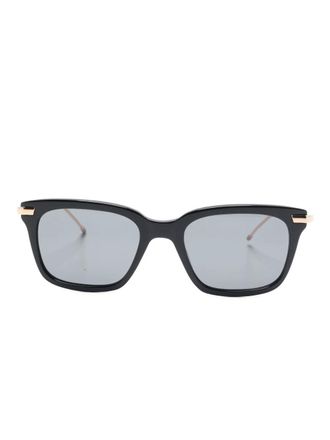Thom Browne rectangle-frame sunglasses - unisex - Acetate - 49 - Black
