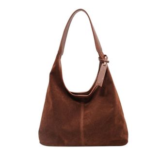 Generic Compatible For Large Capacity Tote Bag Womens Commuter Single Shoulder(Reddish Brown)