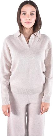 MC2 Saint Barth Eze Polo Sweater - Dames - Polos - Beige - S - Wol - Tops
