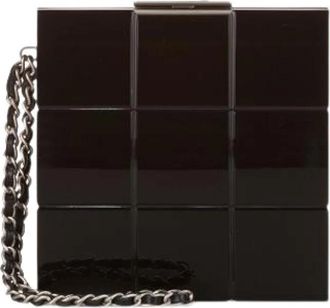 Chanel Pre-owned Lucite Minaudiere - Dames - Vintage Clutch - Zwart - ONE Size - Vintage
