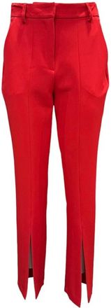 Giulia N Couture Rode Slim Fit Broek - Dames - Slim Fit Broeken - Rood - S - Broeken
