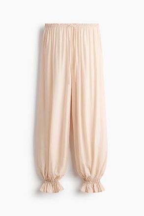 H&M Balloon Drawstring Trousers in Light Beige at Nordstrom, Size X-Large