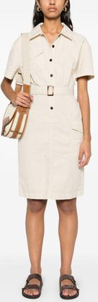 Woolrich Womens Cotton Shirt Dress - Ivory - Size X-Small
