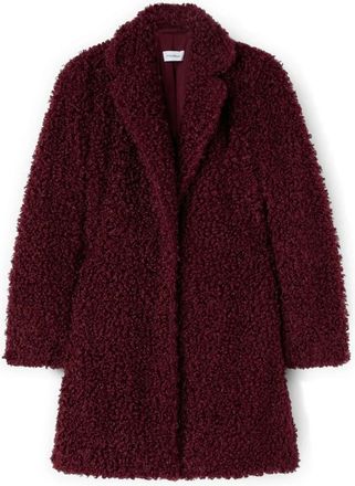 Motivi Oversized Boucl&eacute; Wol Jas - Dames - Mantel - Rood - S - Wol - Jassen