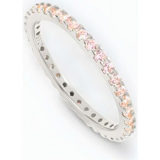 Mint & Lily October Birthstone Eternity Stacking Ring in 925 Sterling Silver at Nordstrom, Size 8