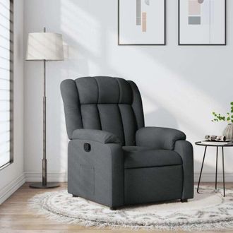 vidaXL Sill&oacute;n Reclinable De Tela Gris Oscuro Vidaxl