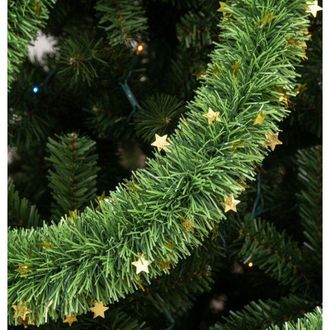 Dmora Decoraci&oacute;n Navide&ntilde;a Faedo, Color Estructura Oro, Hecho En Italia, Verde