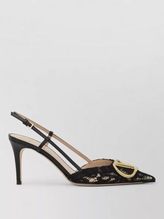 Valentino Garavani lace slingback pumps