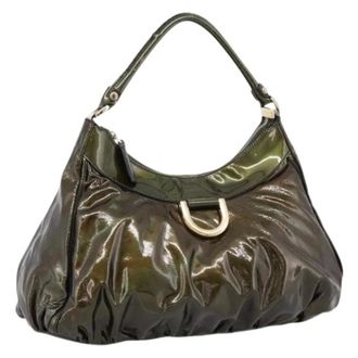 Gucci Pre-owned Vintage Schoudertas - Dames - Pre-owned - Groen - Maat: ONE Size Leer