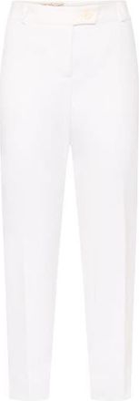 Maison Common Signature Essential Straight Cotton Stretch Pant in White at Nordstrom, Size 34