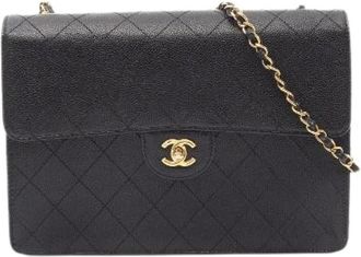 Chanel Pre-owned Matelasse Grained Calf Shoulder Bag - Dames - Vintage Schoudertas - Zwart - ONE Size - Leer - Vintage