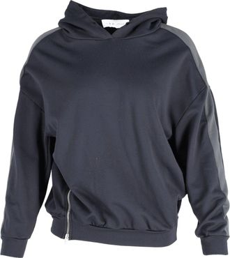 Iro Iro Zipper Detail Hoodie in Navy Blue Polyamide