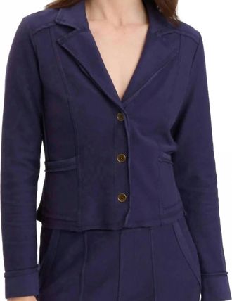 Xcvi Tacie Cropped Blazer In Mariner
