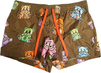 Dolce & Gabbana Bruine Multicolor Teddybeer Heren Shorts Badkleding