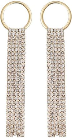 Panacea Cubic Zirconia Fringe Earrings in Gold at Nordstrom