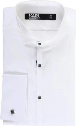Karl Lagerfeld Overhemden > Formele Overhemden - Heren - Zakelijke Overhemden - Wit - 4XL - Leer - Overhemden