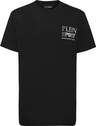Plein Sport T-shirt Ronde Hals SS Tiger - Heren - Sportshirts - Zwart - L - Katoen - Fitness