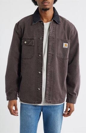 Carhartt Work in Progress Mitch Cotton Canvas Shirt Jacket in Palisander at Nordstrom, Size Xx-Large
