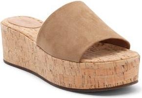 Nordstrom Rack Lizzie Platform Wedge Sandal in Tan Light at Nordstrom Rack, Size 7.5