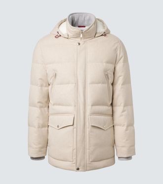 Brunello Cucinelli Wool flannel down parka