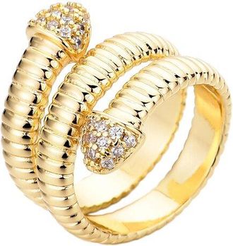 Adornia Adornia 14K Plated Cz Coil Wrap Ring